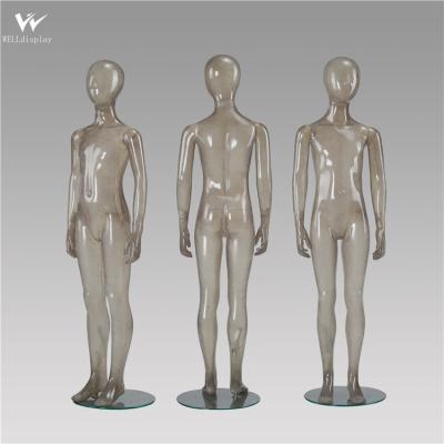 China Beautiful Clear Fiberglass Young Child Mannequin Model Factory Material Plus Size for sale