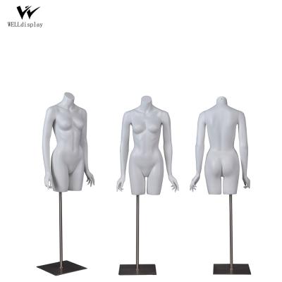 China Half Size Plus Fiberglass/Pu Body Female Mannequin Torso for sale