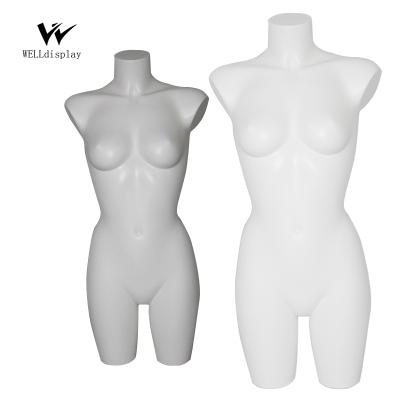 China Hot Selling Half Body Torso Female Plastic Stand Mannequin for sale