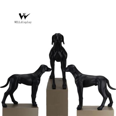 China Cute Display Factory Price Size Dog Animal Mannequin Black Plus Fiberglass for sale