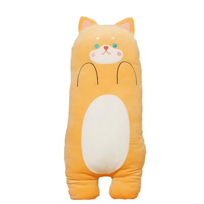 China Hot Selling Cute Plush Gift Cute Soft Stuffed Cat Long Shaped Pillow for sale