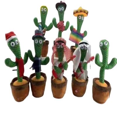 China 120 English songs hot selling electronic cactus toy shaking cactus plush dancing cactus plush dancing cactus toy gift 120 English songs for sale