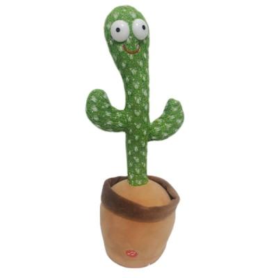 China Gift Electric Artificial English Songs 120 Recording Stuffed Plush Cactus Toy Singing Live Dance for sale