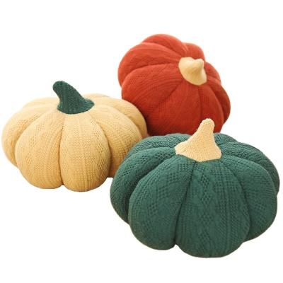 China Wholesale New Design Pumpkin Gift Plush Toys Wool Cute Knit Pumpkin Pussy Knitting Pumpkin for sale