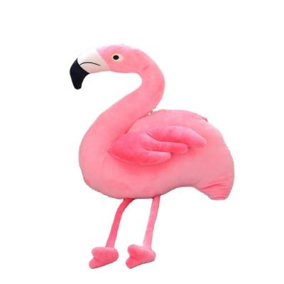 China Hot Selling Gift Soft Stuffed Plush Flamingo Pink Plush Pillow with Long Legs and Curved Mouth for sale