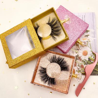 China OEM Natural Fluffy Eyelash Thick Boxes 25mm 3D Mink Eyelashes Customized Private Label Nature Wholesale for sale