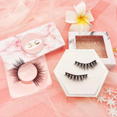 China Natural Soft Beauty Make Box of 8-22mm Mink Custom Soft Fluffy Thick 3d Mink Eyelashes With Custom Lash for sale