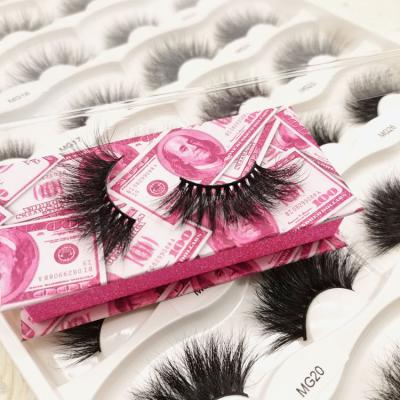 China Dramatic Band Mink Eyelashes Vendors Of Full Nature Lash Box 3D Wholesale Custom Bottom 25mm Mink Eyelash for sale