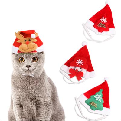 China Factory direct sales new viable pet headwear Christmas hats for small and medium pet Christmas dress up hat Christmas pet costume for sale