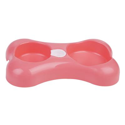 China Sustainable Goods Using Low Price Silicone Pet Bowl Collapsible Plastic Pet Bowl Double Travel Slow Dog Feeder Bowls for sale