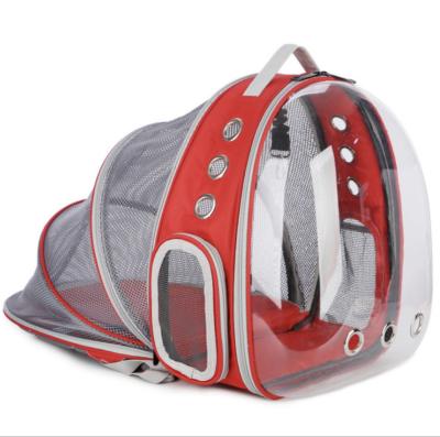 China Transparent Capsule Carrying Cat Dog Backpack Pet Bag Breathable Durable Cat Comfort Items Bag Wholesale Durable for sale