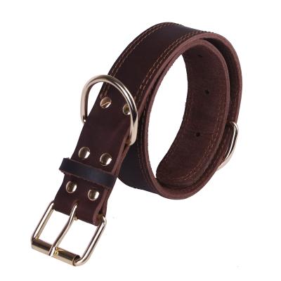 China Sustainable Pet Supplies Fashion Leather Custom Adjustable Dog Collars For Dogs Customized Brand Logo Outdoor 2.5*53CM 3.0*60CM Cardboard for sale