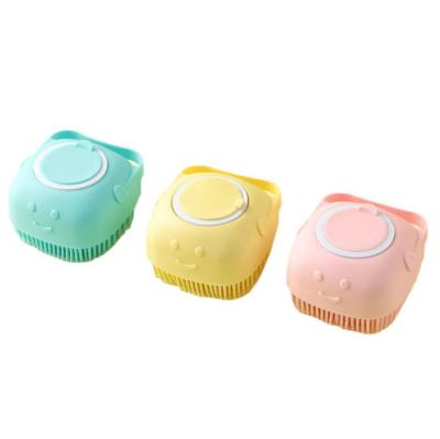 China Bath Eco-friendly Skin Scrubber Soft Exfoliating Body Shower Brush Filling Liquid Bath Silicone Brush Baby Hair Brush for sale