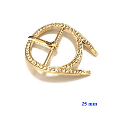 China Excellent Shoe Buckle Shoe Strap Metal Pin Buckles With Rhinestones For Ladies for sale