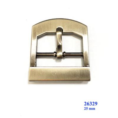 China Shoe Buckle Gunmetal Brush Finish Mens Metal Buckles For Shoe With Terminal 25 Mm for sale