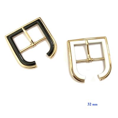 China Shoe Buckle Wholesales Ladies Metal Pin Sandal Shoe Buckles 32 Mm for sale