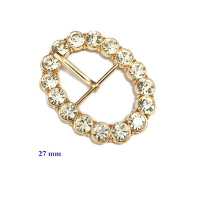 China Shoe Buckle Fashion Shape Oval Shape Shoe Buckles Metal Diamond Ladies Sandal Buckles for sale