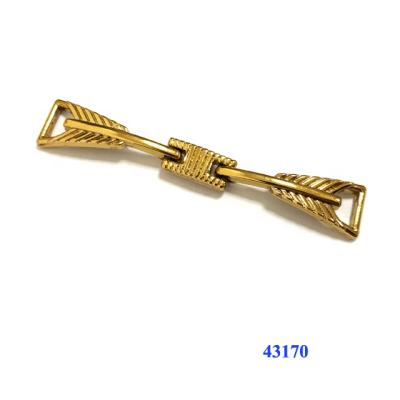 China Shoe Buckle Tea Gold Color Metal Shoe Adjusting Buckle For Men for sale