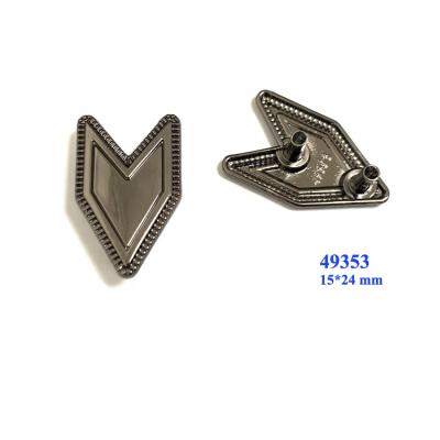 China Newest Shoe Buckle Metal Men's Decorative Slipper Buckles Accessories In Gunmetal Color for sale