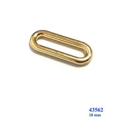 China Shoe Accessories Light Up Gold Bag Hardware Metal Rectangle Ring Buckles 18 Mm for sale