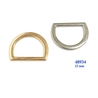 China Shoe Accessories Nickel Buckle Semicircle Shape Free Metal Ring In Gold Color for sale