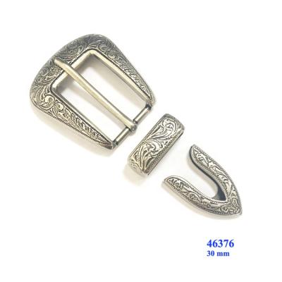 China Men 3 Pieces Pin Set Metal Buckles Zinc Alloy Belt Buckles With Screws for sale