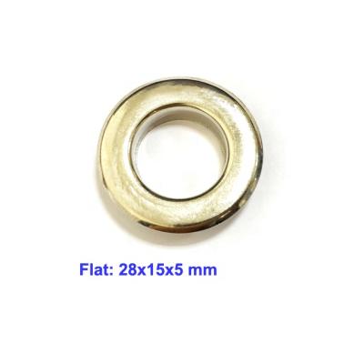 China Shoe Buckle Various Sizes Plated Eyelets Brass Flat Round Eyelets Metal Eyelets 28 mm for sale