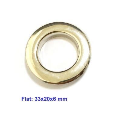 China Big Size Round Shape Metal Shoe Buckle Flat Shoe Eyelets And Bag Accessories for sale