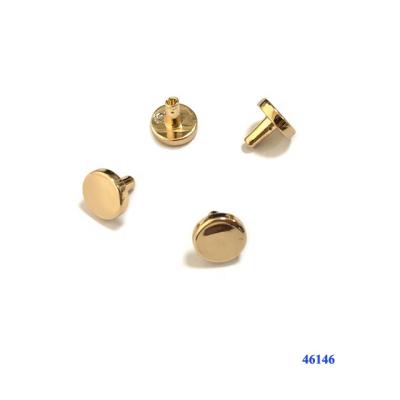 China Shoe Buckle Good Quality Gold Polish Hardware Round Rivets With Cap for sale