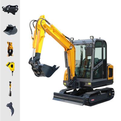 China Shops Mini Excavator Bagger 2t Construction Material Mini Excavator With Swing Boom Track Joystick Rubber Excavator for sale