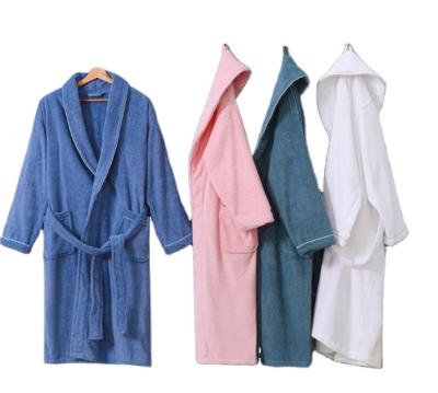 China 100% Cotton Terry Bathrobe Custom Made Luxury Adult Bathrobe QUICK DRY Solid Color Men's Bathrobe for sale