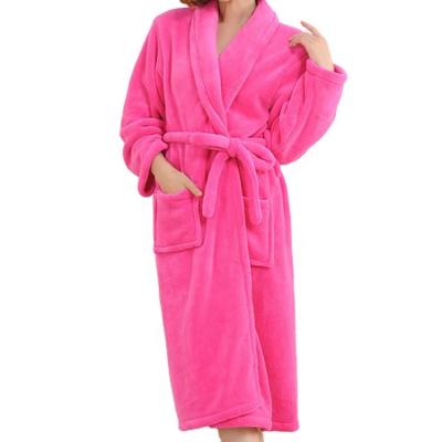 China Breathable Men And Women Thickened Adult Coral Fleece Pajamas Pajamas Bathrobe Long for sale