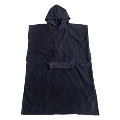 China Viable Wholesale Men Poncho Towel With Hooded Microfiber Surf Beach Towel And Pocket for sale