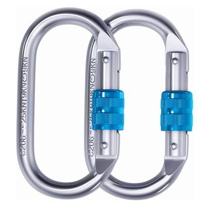 China Heavy Industry Factory Pricec Heavy Duty Metal Carabiner Industrial Twist Lock Metal Screw Carabiner for sale