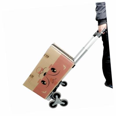 China Industrial Heavy Duty TPR WHEELS Hand Held Lightweight Folding Stair Climbing Trolley Trolley for sale