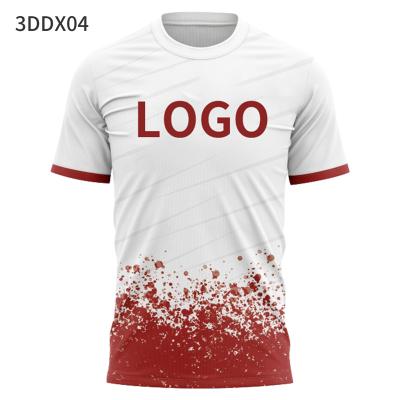 China Shirts & Tops Wholesale Unisex Custom White Plain Singlet Rugby Jersey Football Wear 3DDX04 T-shirt Football Uniform Sports Tank Tops for sale