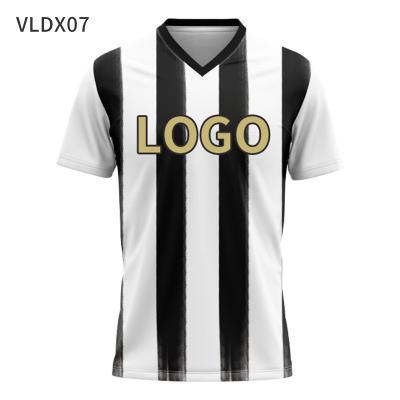 China Shirts & Tops Custom Design Black And White V-Neck T-Shirts Sublimated Soccer Tank Top Football Club T-shirt Rugby Tank Top VLDX07 for sale