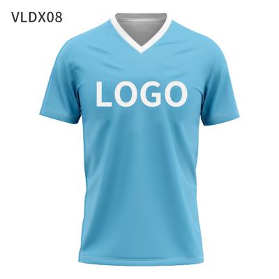 China Shirts & Tops Soccer Clothes V-Neck T-shirt Mens Polyester Club Wear Football Uniform Football Tank Top VLDX08 for sale