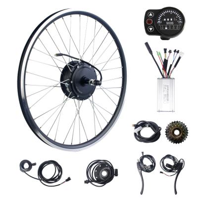 China Free Shipping Ebike Kit 24V/36V/48V 250W Spin Brushless Hub Motor Kit With Display For Electric Bike Conversion Kit 16