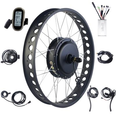 China Hot Sales Matched With 4.0 Fat Tire 36V/48V 500W 20/26inch Brushless Electric Bike Kit With Display For Snow Ebike Kit 20