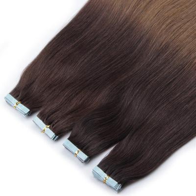 China Silky Straight Wave 4cm and 2.5g per Piece 20pcs One Bundle 100% Indian Hair Real Hair Extension Tape Hair Weft Extension PU Remy Skin for sale