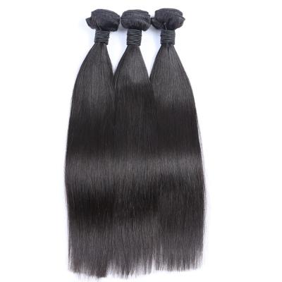 China 100% Human Hair , Virgin Brazilian Silky Straight Silky Straight Double Color Weft Natural Black Hair for sale