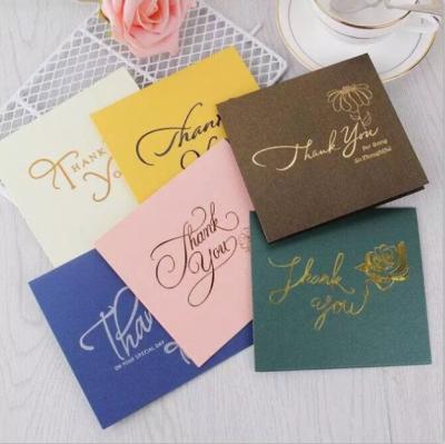 China China factory direct sale high quality custom colorful thank you card birthday cards with personalized envelope for sale