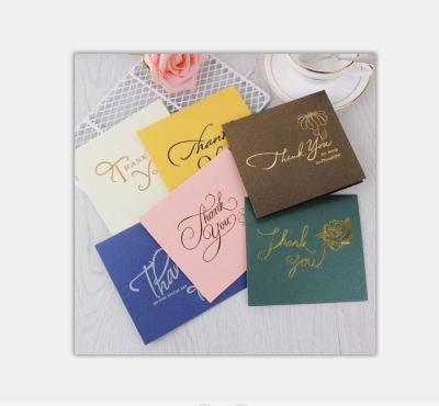 China Cheap High Quality China China China Color Gold Foil Full Custom Thank You Cards With Envelope for sale