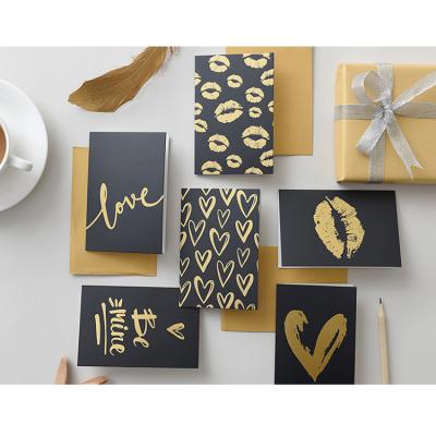 China Europe Europe Customized With Logo High Quality Embossing Gold Foiled Paper Card Love Special Creative Personalized Greeting Card for sale