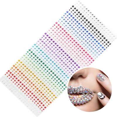 China Decorative Jewelry Crystal Gem For Nail Craft Decoration Crystal Gem Stickers Decorative Rhinestone Craft Sticker for sale