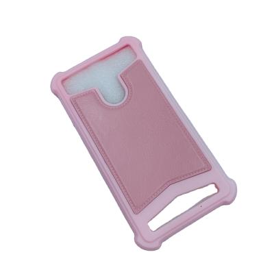 China Anti-fall Universal Mobile Phone Case Cover Silicone+Leather Cell Phone Case for sale