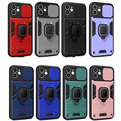 China New Design Amazon Anti-fall PC Back Cover TPU Shockproof Kickstand Phone Case For iphone 12 for sale