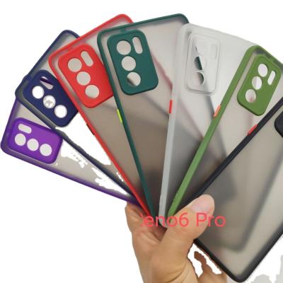 China Anti-fall Matte Phone Case Shockproof Phone Case For OPPO Reno6 Pro Camera Protective Phone Case for sale