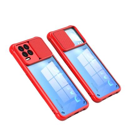 China 2021 Anti-drop Camera Lens Protective Phone Case For Realme 8 Pro Acrylic Clear Bumper Phone Case for sale